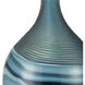Laconia Bay 32 inch 150 watt Blue with Clear Table Lamp Portable Light