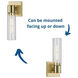 Clarion 1 Light 5 inch Satin Brass Bath Vanity Wall Light