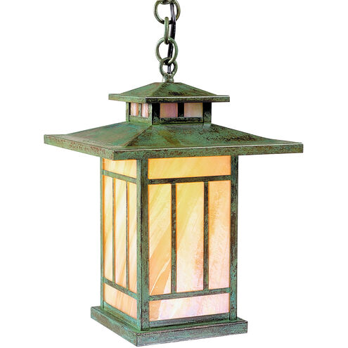 Kennebec 1 Light 8.75 inch Antique Brass Pendant Ceiling Light in Amber Mica