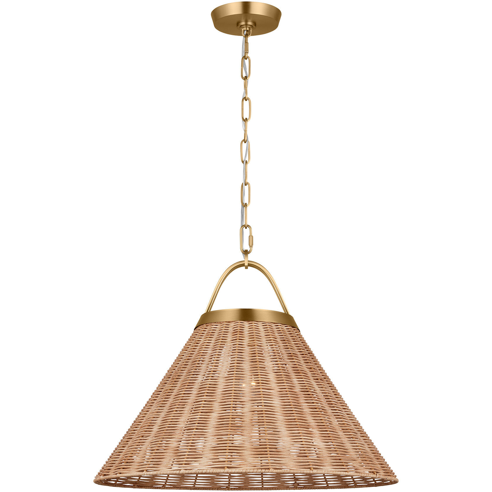C&M by Chapman & Myers Whitby 1 Light 22 inch Burnished Brass Pendant Ceiling Light