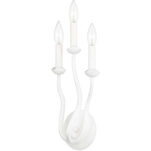 Reign 3 Light 7 inch Gesso White ADA Wall Sconce Wall Light