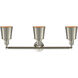 Franklin Restoration Addison 3 Light 32 inch Brushed Satin Nickel Bath Vanity Light Wall Light, Franklin Restoration
