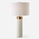 Wessex 27.75 inch 150.00 watt White Faux Shagreen and Antique Brushed Brass Table Lamp Portable Light