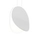 Malibu Discs LED 10 inch Satin White Pendant Ceiling Light in Standard Suspension