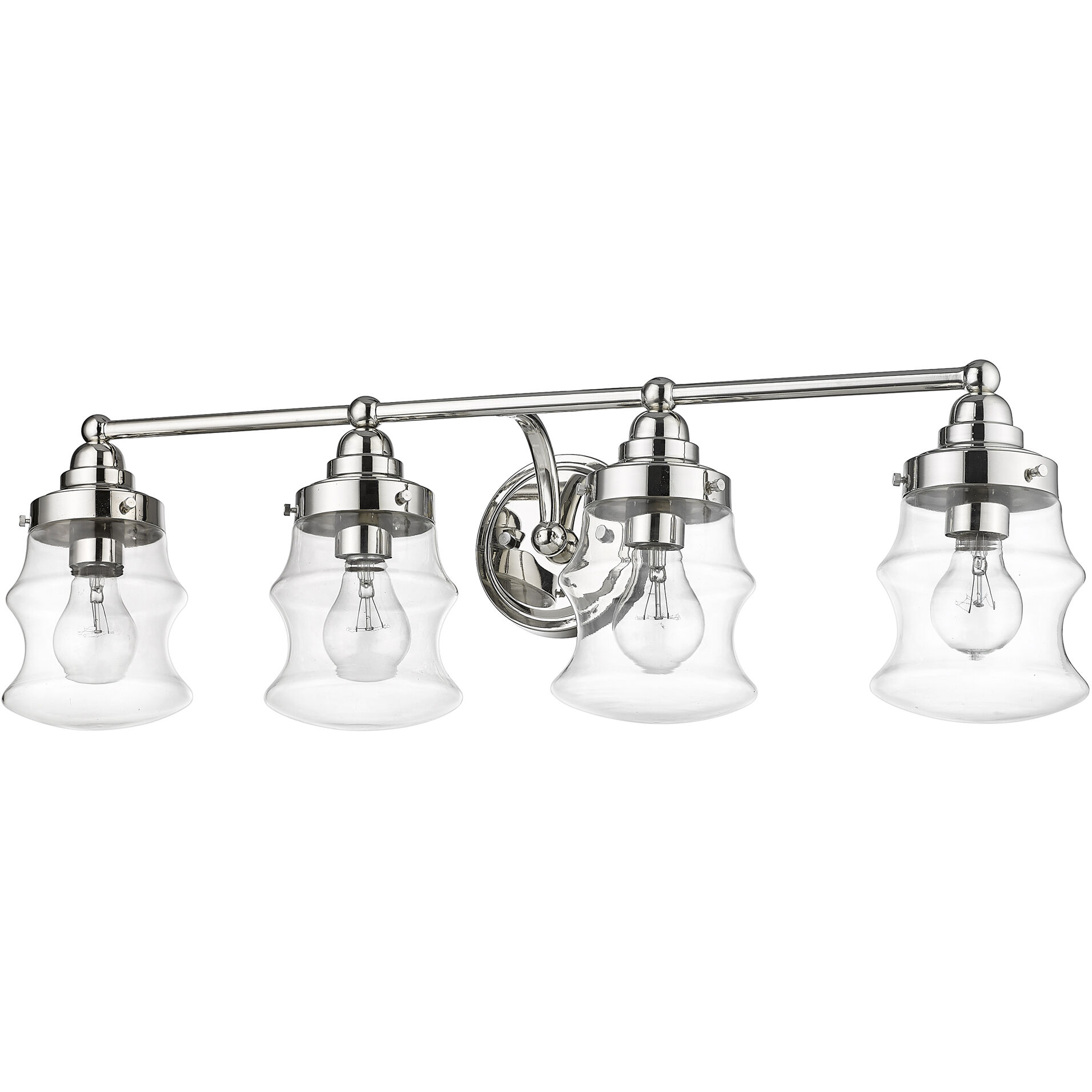 Keal 4 Light 31 inch Polished Nickel Vanity Light Wall Light