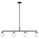 Nube LED 48 inch Midnight Black Linear Chandelier Ceiling Light