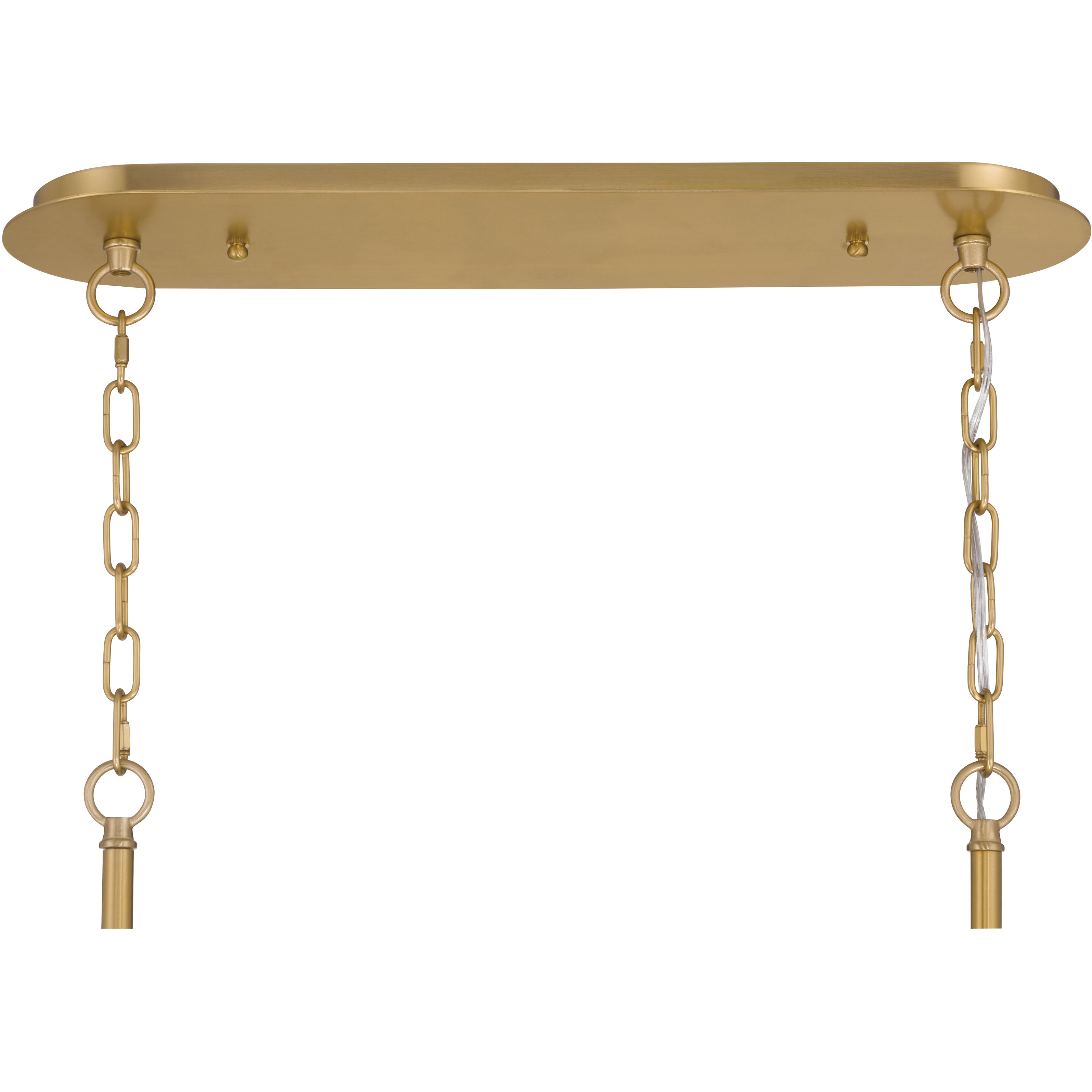 Glassara 8 Light 48 inch Legacy Brass Linear Chandelier Ceiling Light