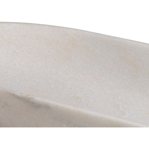 Long 8 X 4 inch Long Oval Bowl in White Marble