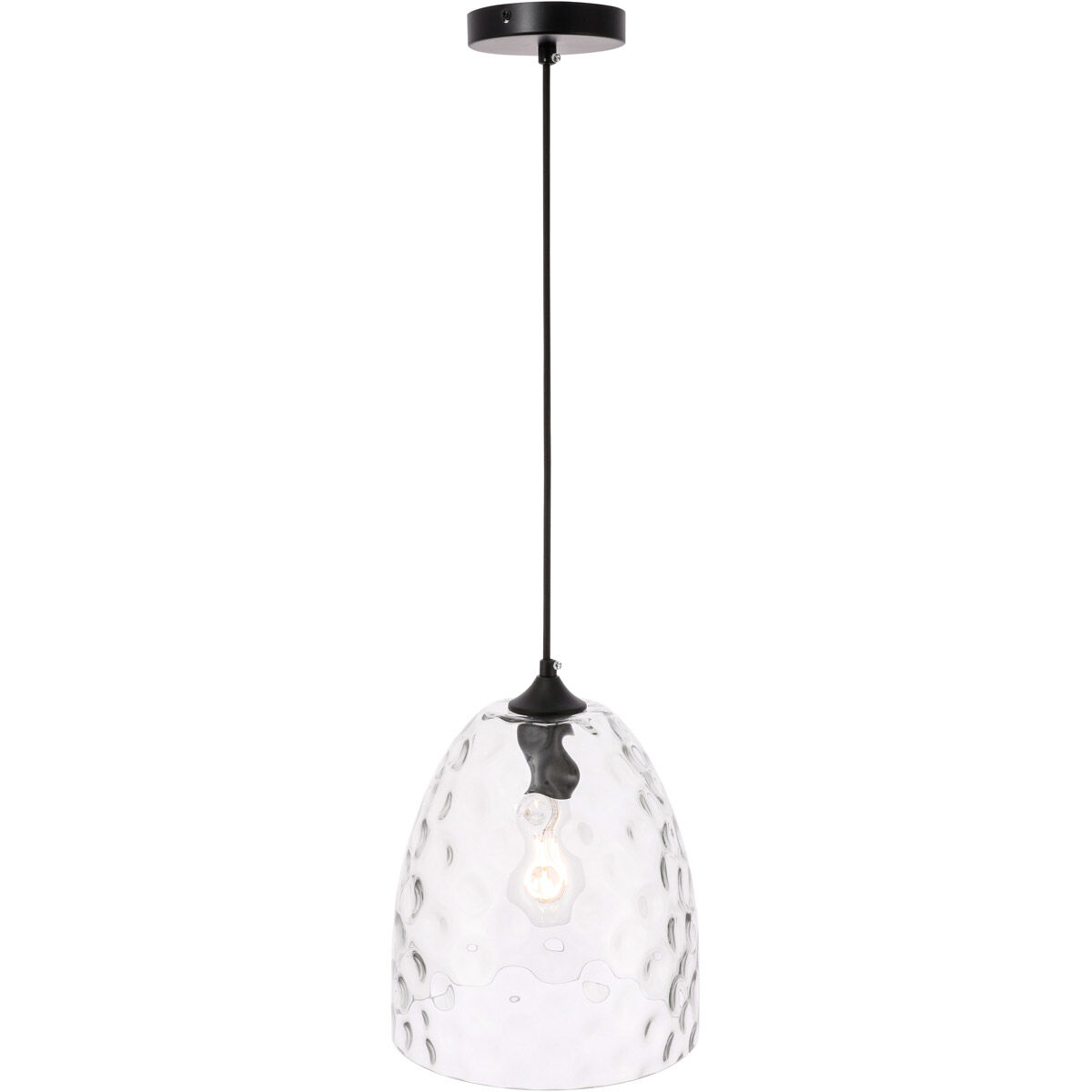 Gibson 1 Light 10 inch Black Pendant Ceiling Light