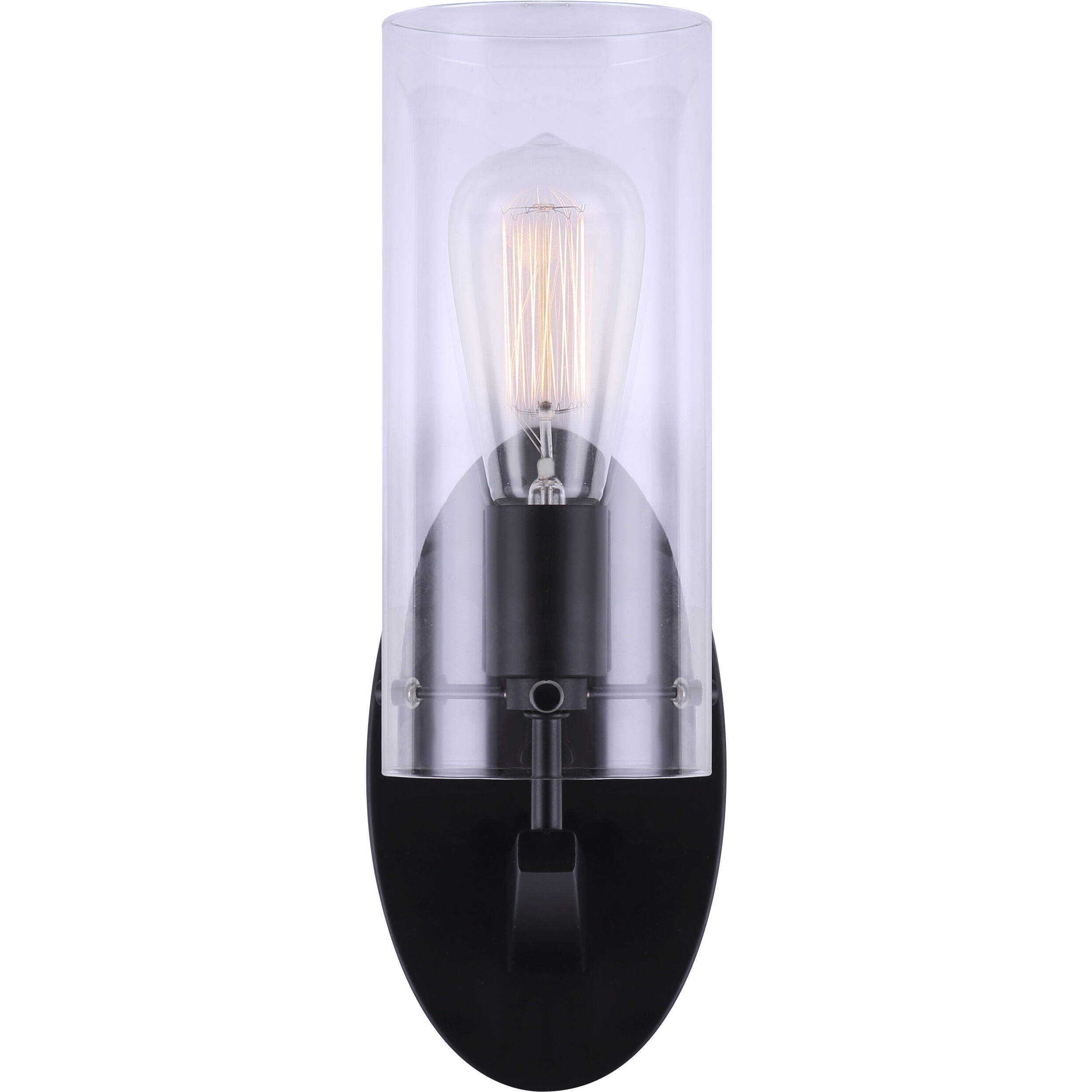 Madison 1 Light 7 inch Black Vanity Light Wall Light