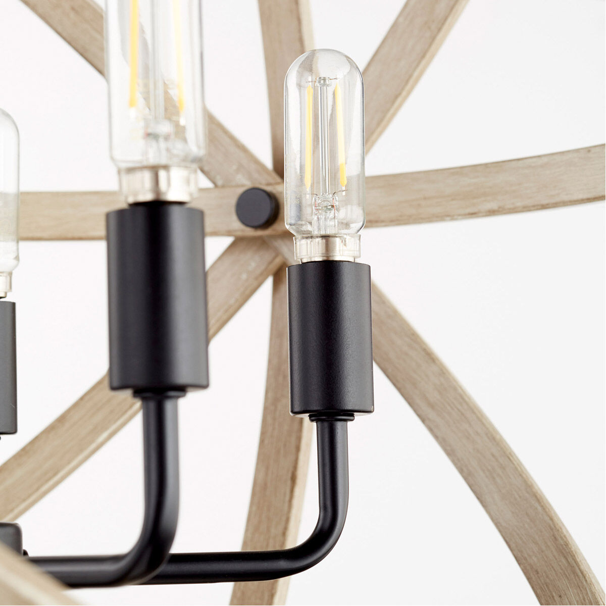 Fort Worth 5 Light 25 inch Noir with Driftwood Pendant Ceiling Light