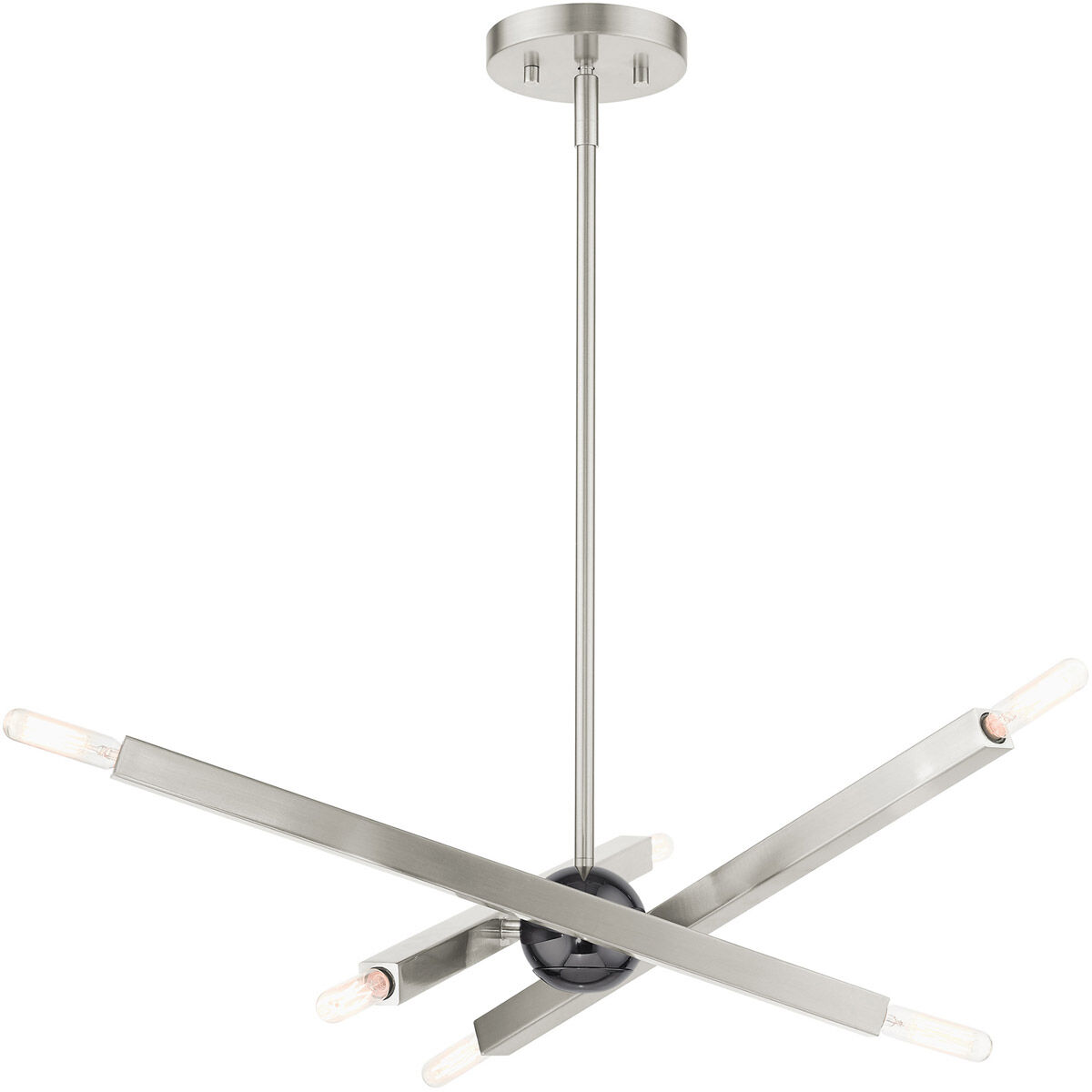 Monaco 6 Light 18 inch Brushed Nickel Chandelier Ceiling Light