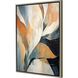 Abstract Collection Brushed Silver Floater Frame Canvas