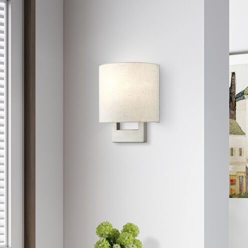 Petite 1 Light 8 inch Brushed Nickel ADA Wall Sconce Wall Light
