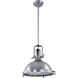 Hi-Bay 1 Light 17.75 inch Polished Nickel Single Pendant Ceiling Light