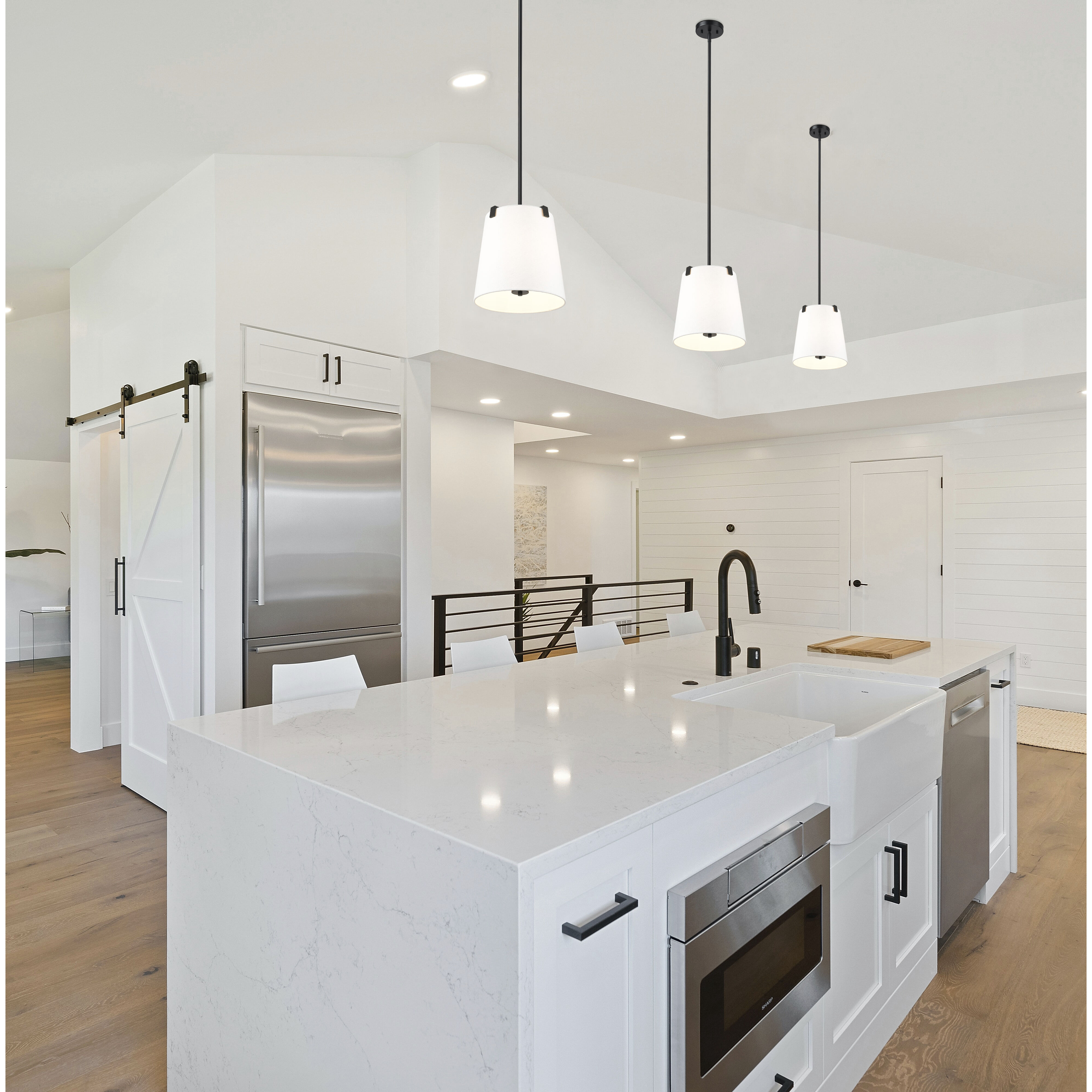 Weston 3 Light 13 inch Matte Black Pendant Ceiling Light