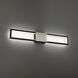 Peekaboo LED 32 inch Black Brushed Nickel Bath Vanity & Wall Light, dweLED