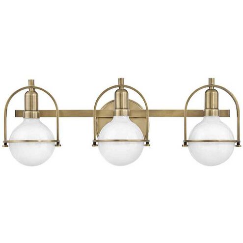 Somerset 3 Light 25 inch Heritage Brass Vanity Light Wall Light