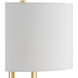 La Porta 31.75 inch 150 watt Contemporary Gold Leaf and Black Table Lamp Portable Light