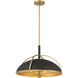 Yorkshire 4 Light 20.75 inch Dark Matte Black and Legacy Brass Pendant Ceiling Light