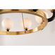 Werner 12 Light 61 inch Aged Brass / Black Pendant Ceiling Light