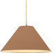 Radiance Collection - Avola Pendant Ceiling Light in Brushed Nickel, Replaceable Bulb, Beige Twist Cord, Adobe, 15W x 7.25H, Form+Finish+Function