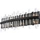 Serena 8 Light 30 inch Black Bath Sconce Wall Light