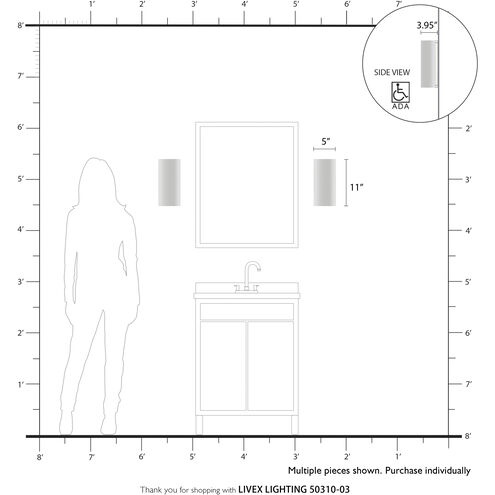 Manorwood 1 Light 5 inch White ADA Wall Sconce Wall Light