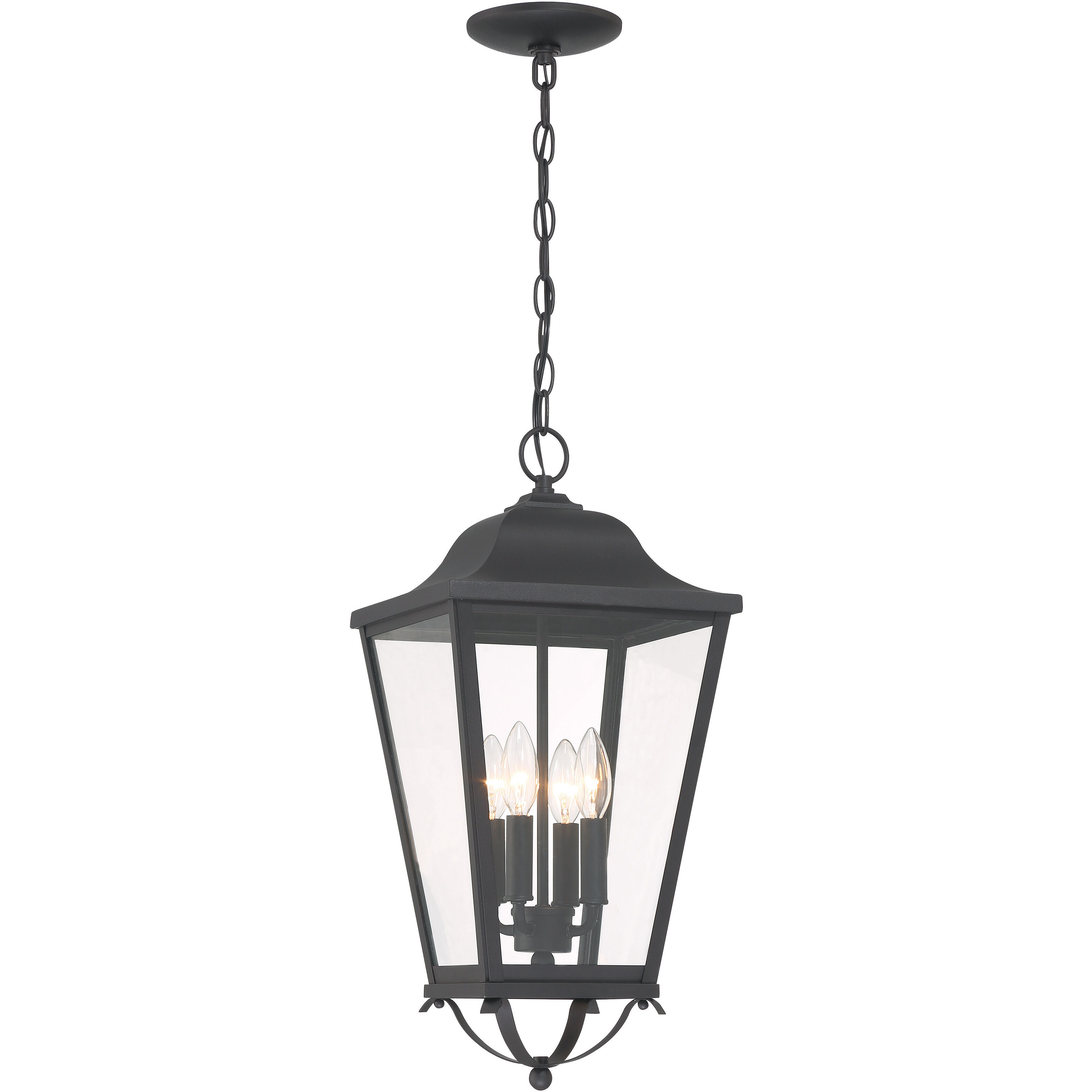 Savannah 4 Light 10 inch Sand Coal Outdoor Chain Hung, The Great Outdoors