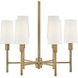 Fenwick 6 Light 28 inch Heritage Brass Chandelier Ceiling Light