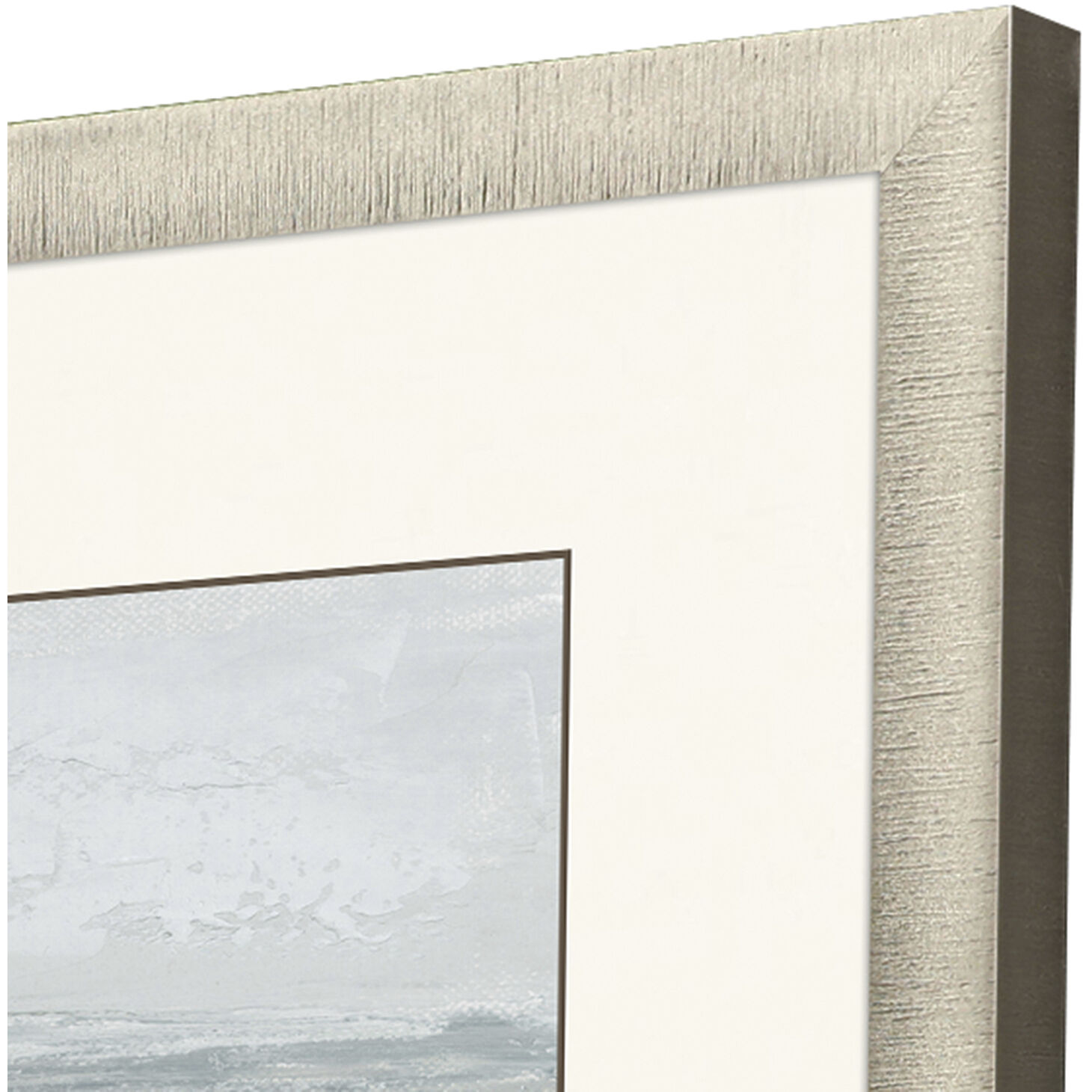 Echoes of the Sea Blue and Gray and Green and White Framed Art