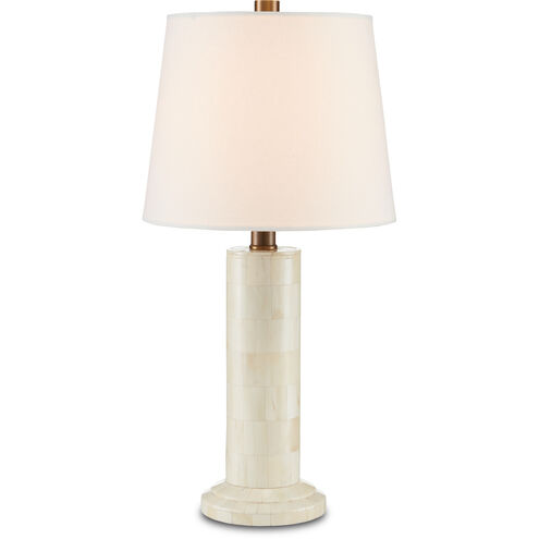 Osso 20.5 inch 100 watt Natural Bone Table Lamp Portable Light