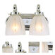 Traditional Brass 2 Light 11.5 inch Polished Chrome Bath Sconce Wall Light