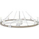 Sawyer 44 inch Matte White with Weathered Wood with Matte White Blades Smart Fandelier