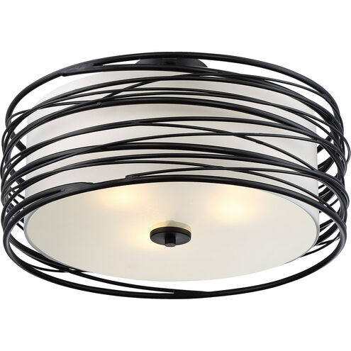 Spiral 3 Light 20 inch Mystic Black Pendant Ceiling Light