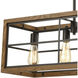 Warehouse Window 5 Light 42 inch Oil Rubbed Bronze with Medium Oak Linear Chandelier Ceiling Light