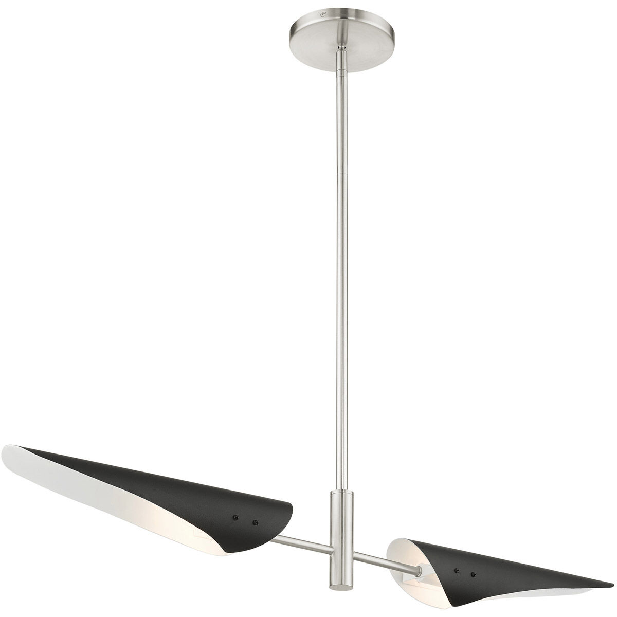 Capistrano 2 Light 38 inch Brushed Nickel Linear Chandelier Ceiling Light