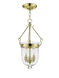 Jefferson 3 Light 10 inch Polished Brass Chain Lantern