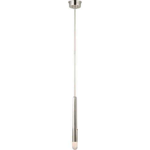 Kelly Wearstler Verso LED 2 inch Polished Nickel Pendant Ceiling Light in Clear Glass