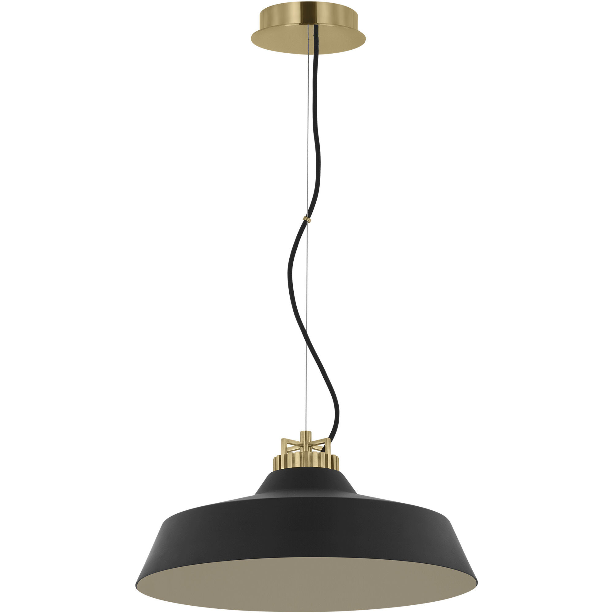 Sean Lavin Forge LED 18 inch Natural Brass Line-Voltage Pendant Ceiling Light in Nightshade Black