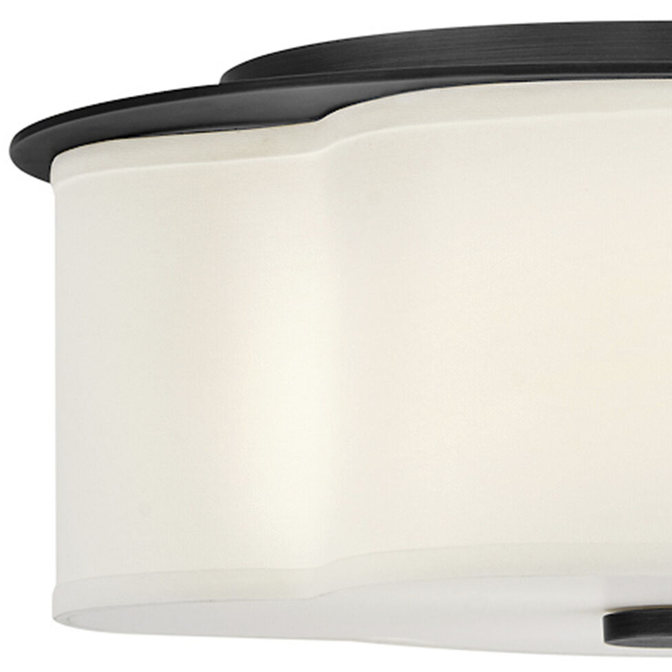 Delaney 3 Light 20 inch Black Flush Mount Ceiling Light