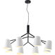 Canada 8 Light 37 inch Black & White Chandelier Ceiling Light