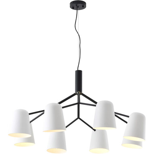Canada 8 Light 37 inch Black & White Chandelier Ceiling Light