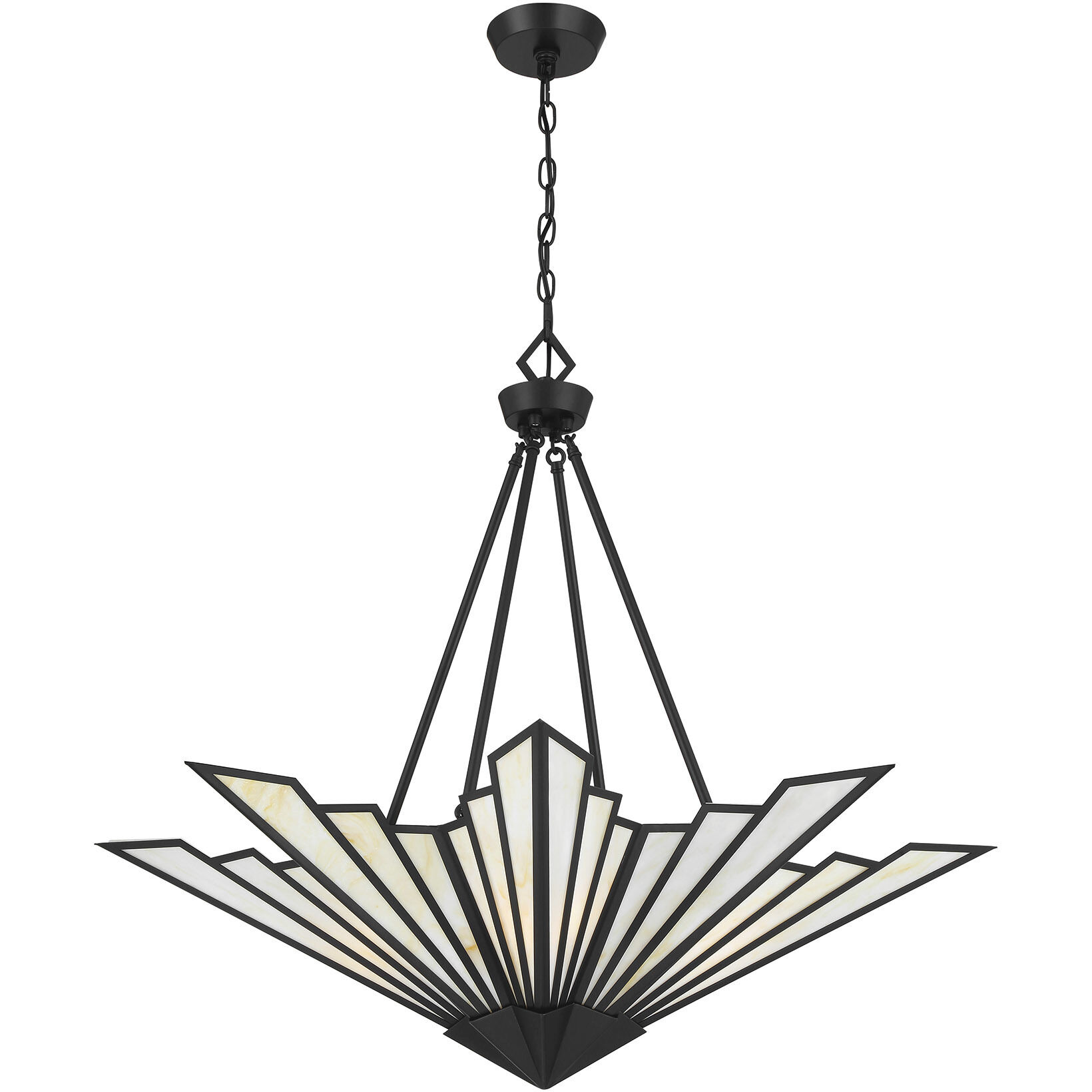 Rivage 4 Light 36 inch Matte Black Pendant Ceiling Light