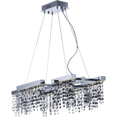 Midnight Shower LED 17 inch Polished Chrome Single Pendant Ceiling Light