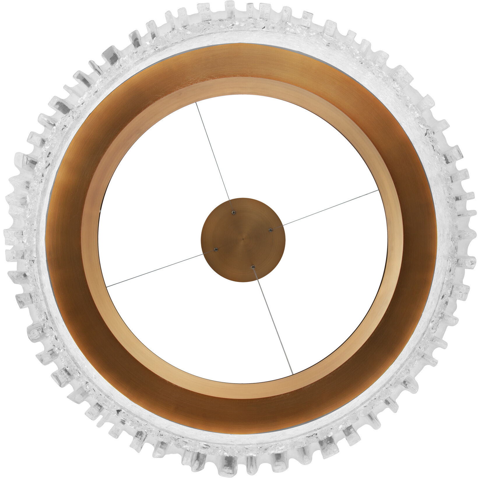 Rhiannon LED 11 inch Aged Brass Chandelier Ceiling Light in 28in.