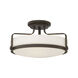 Harper LED 18 inch Oil Rubbed Bronze Semi-Flush Mount Ceiling Light