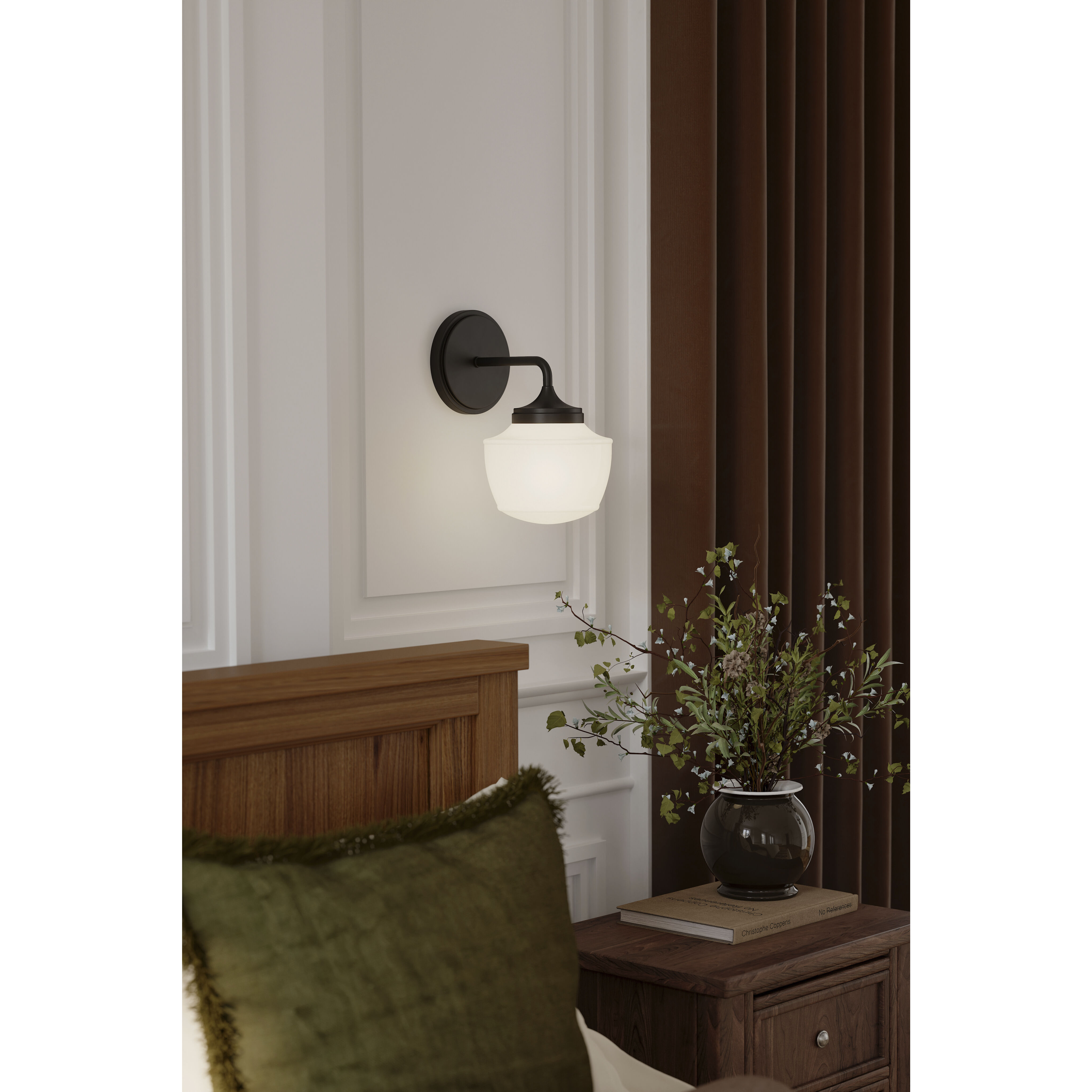 Cornwell 1 Light 6 inch Dark Matte Black Bath Sconce Wall Light