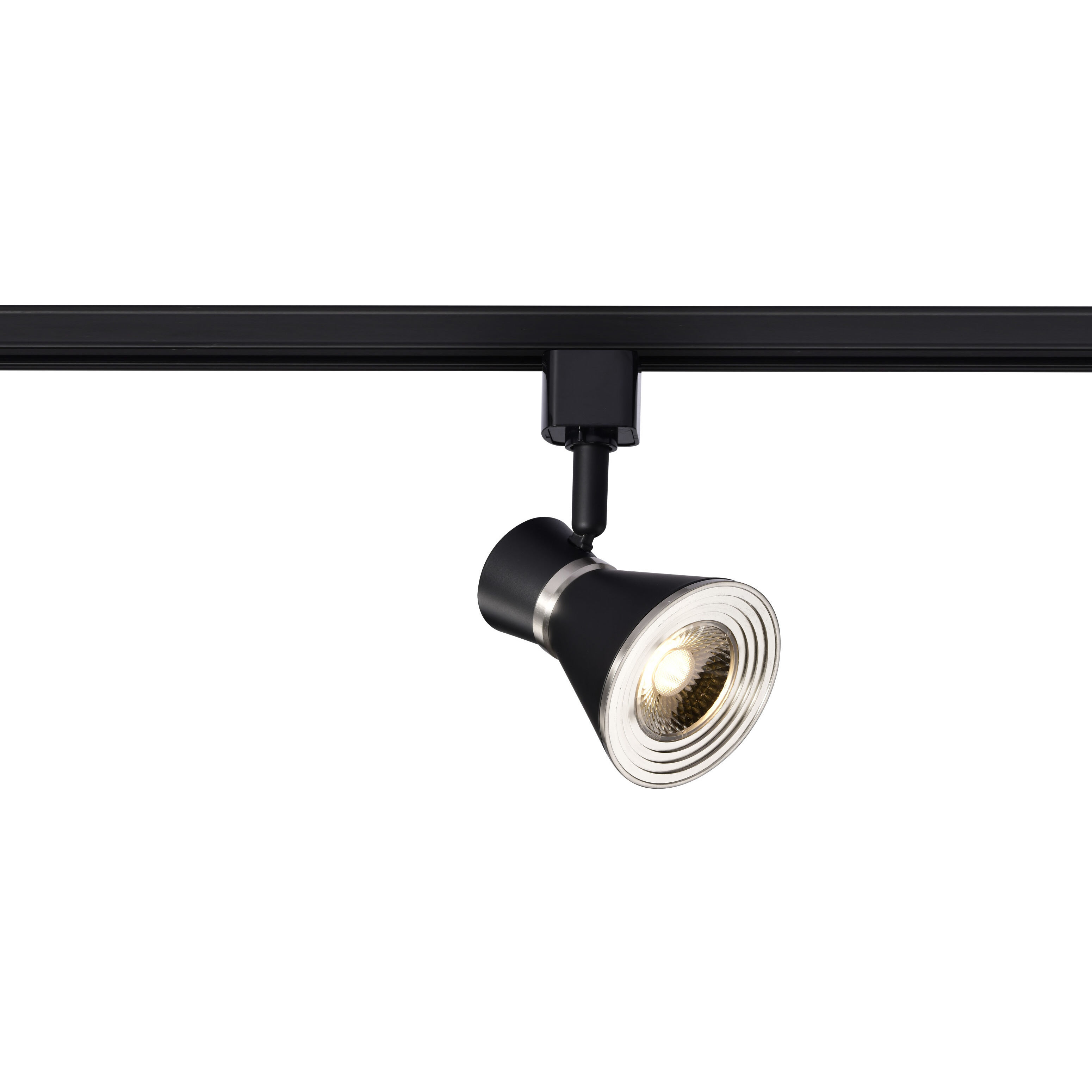 Brentwood 1 Light 120 Matte Black and Brushed Nickel Track Lighting Ceiling Light