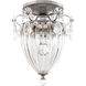 Bagatelle 1 Light 8 inch Antique Silver Semi-Flush Mount Ceiling Light in Heritage
